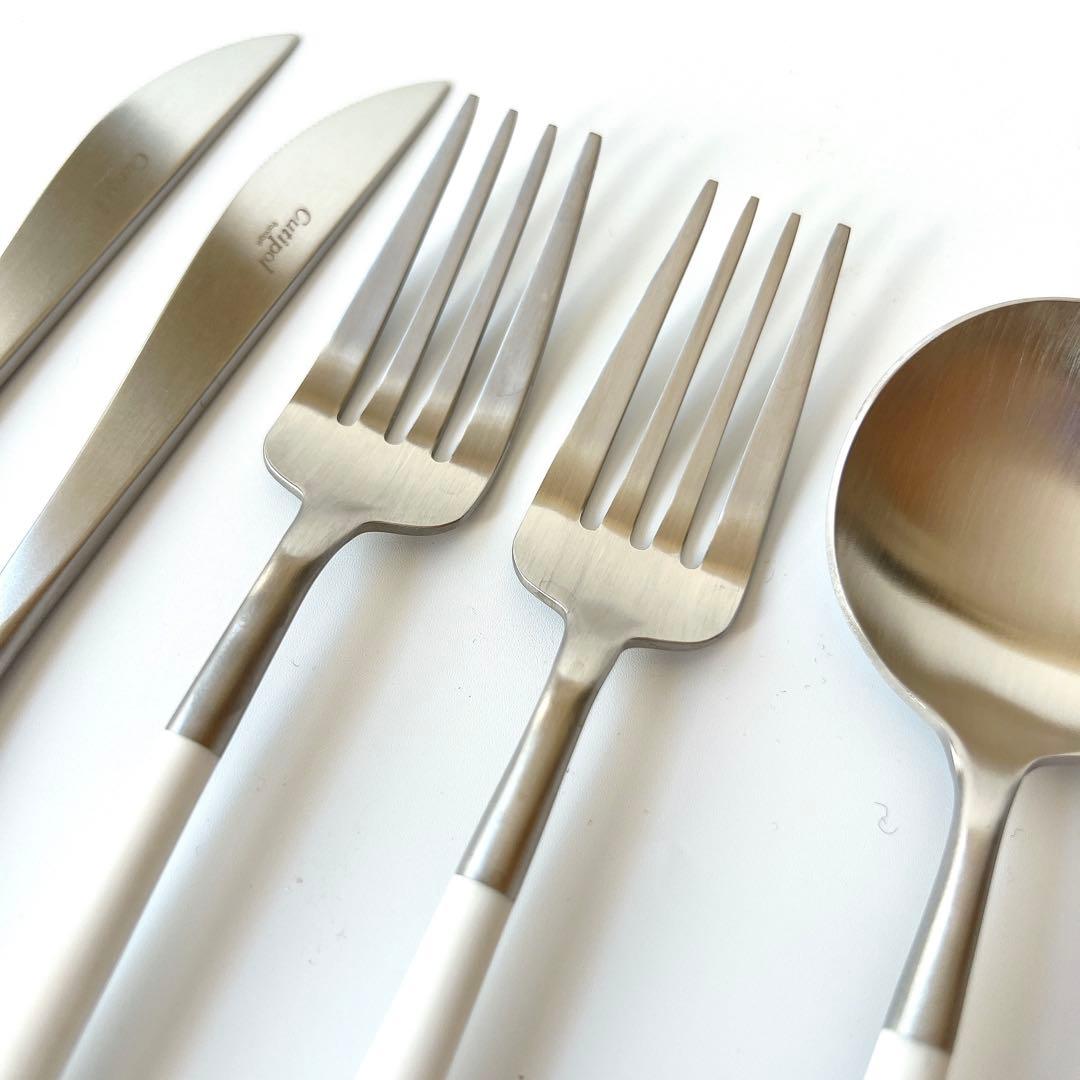 【良品】クチポール　ゴア　ホワイト＆シルバー　ディナー３種　計６本