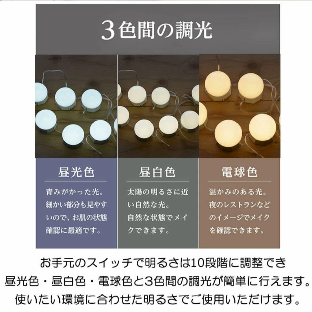 壁掛けデザインミラー 56cm x 43cm&女優ライトのセット