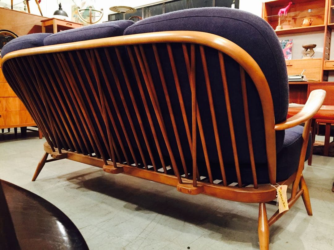 【ercol】アーコール ３シーター ソファ ビンテージ 張替済 美品 稀少