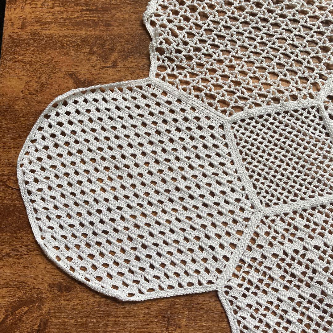 クロッシェレース テーブルクロス マルチカバー 135×148cm程度