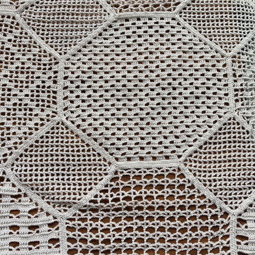 クロッシェレース テーブルクロス マルチカバー 135×148cm程度