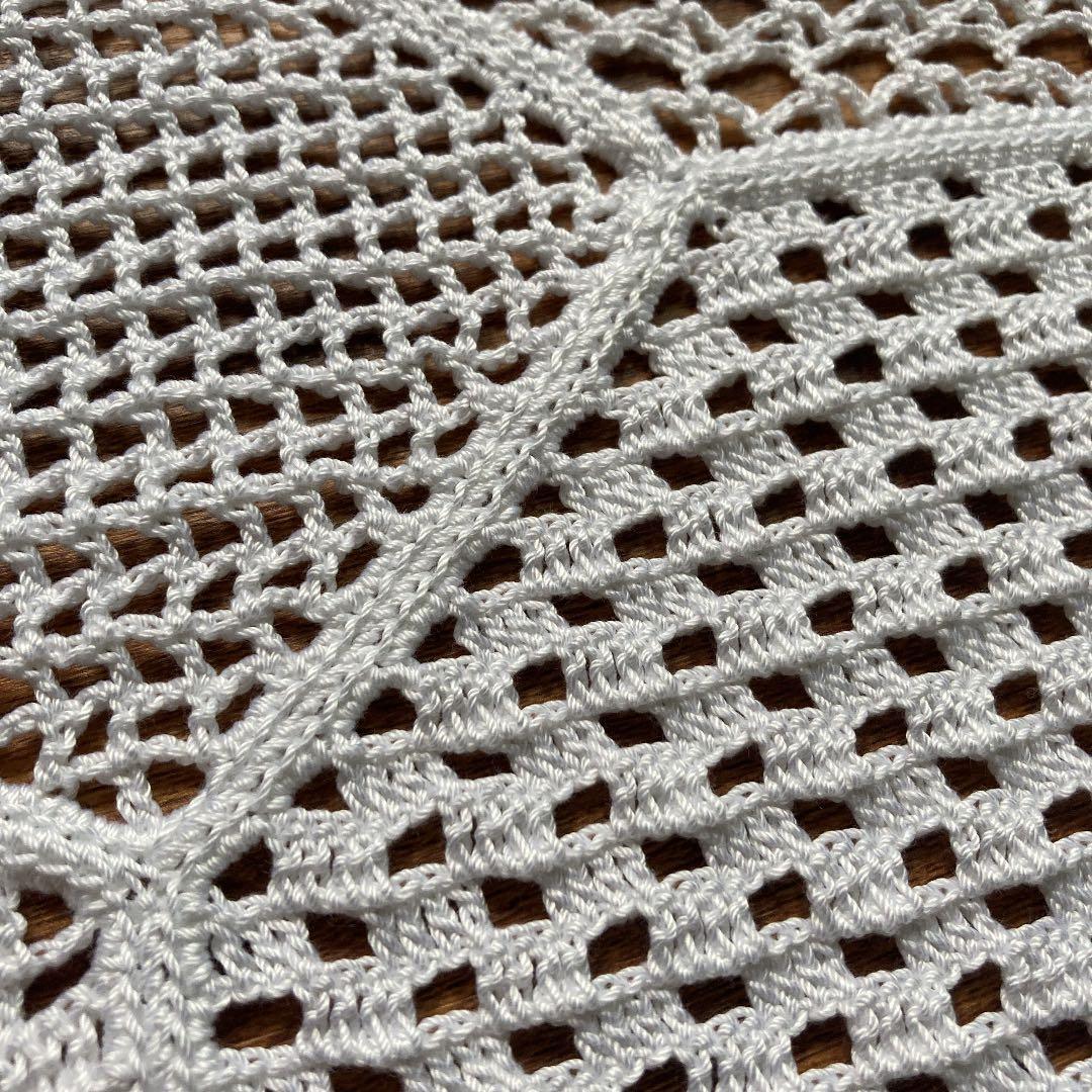 クロッシェレース テーブルクロス マルチカバー 135×148cm程度