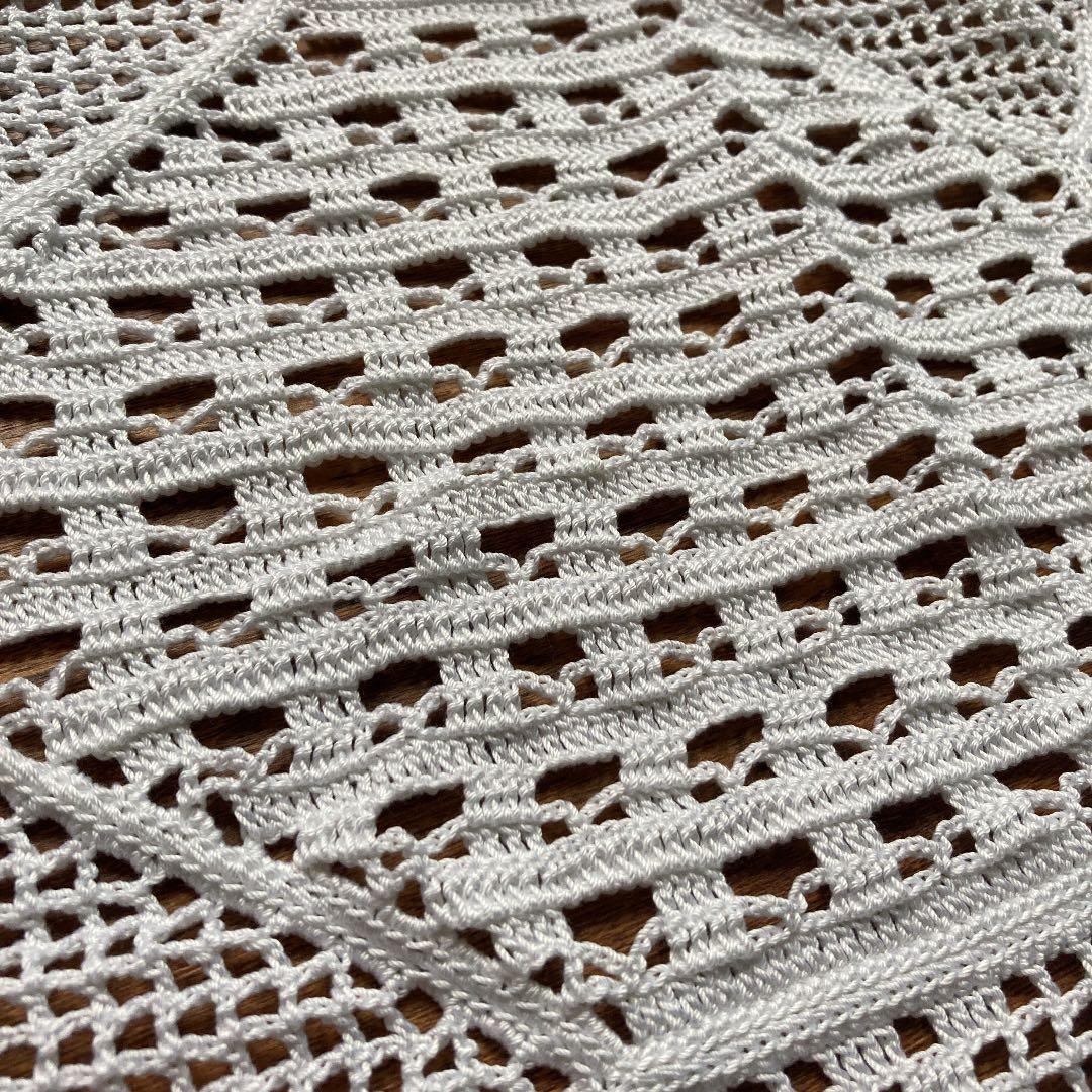 クロッシェレース テーブルクロス マルチカバー 135×148cm程度