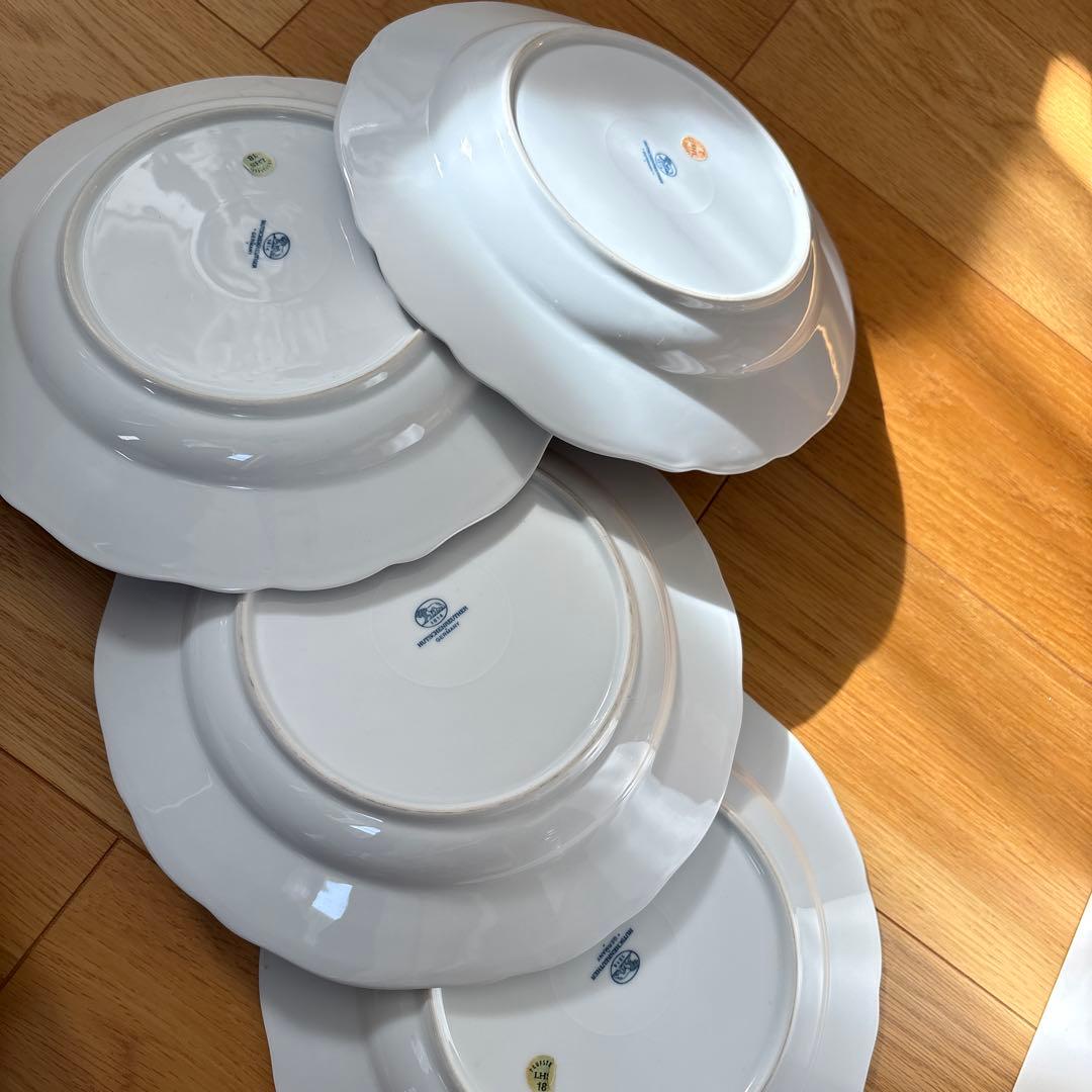 新品同様⬛︎フッチェンロイター ブルーオニオン 2種 お皿7枚セット