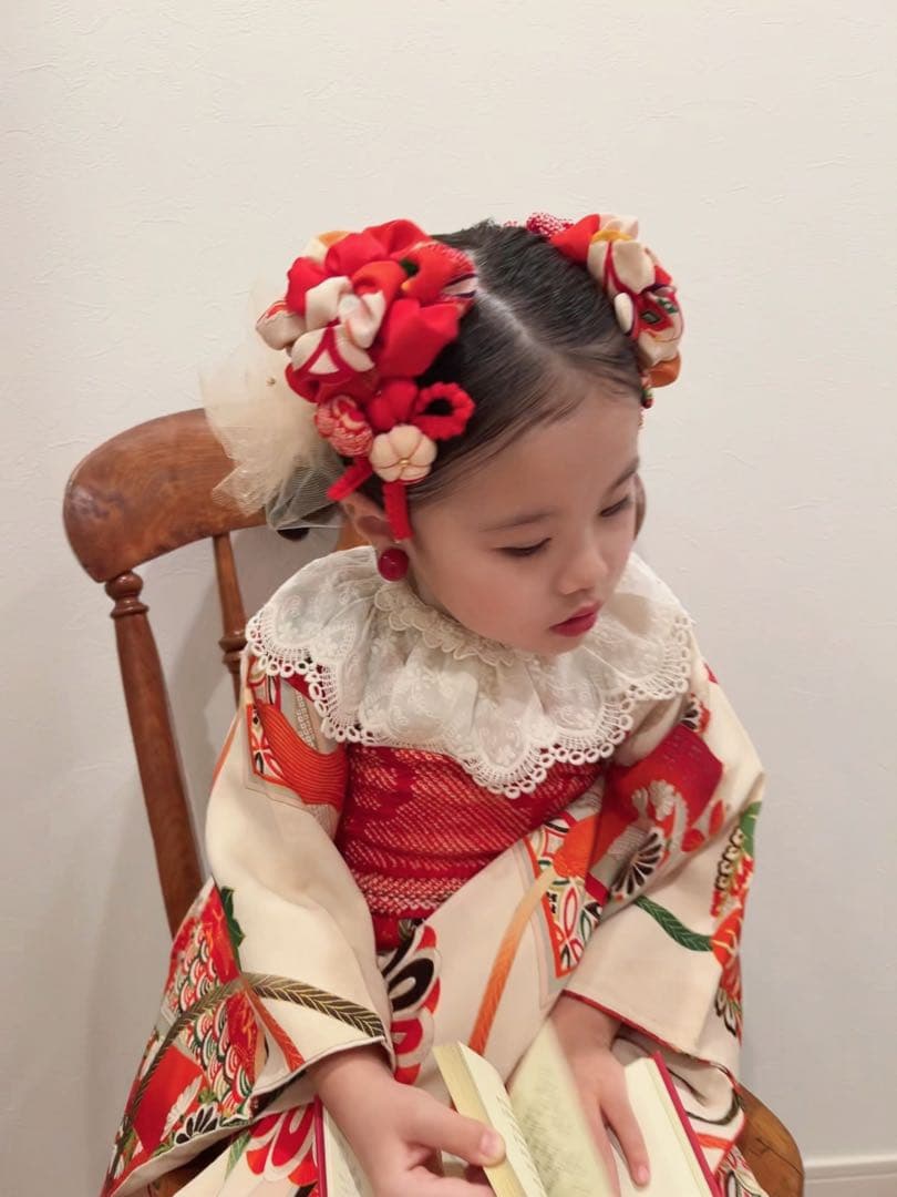 み*さ様 七五三　七五三髪飾り　ヘッドドレス　着物髪飾り　リメイク髪飾り 031