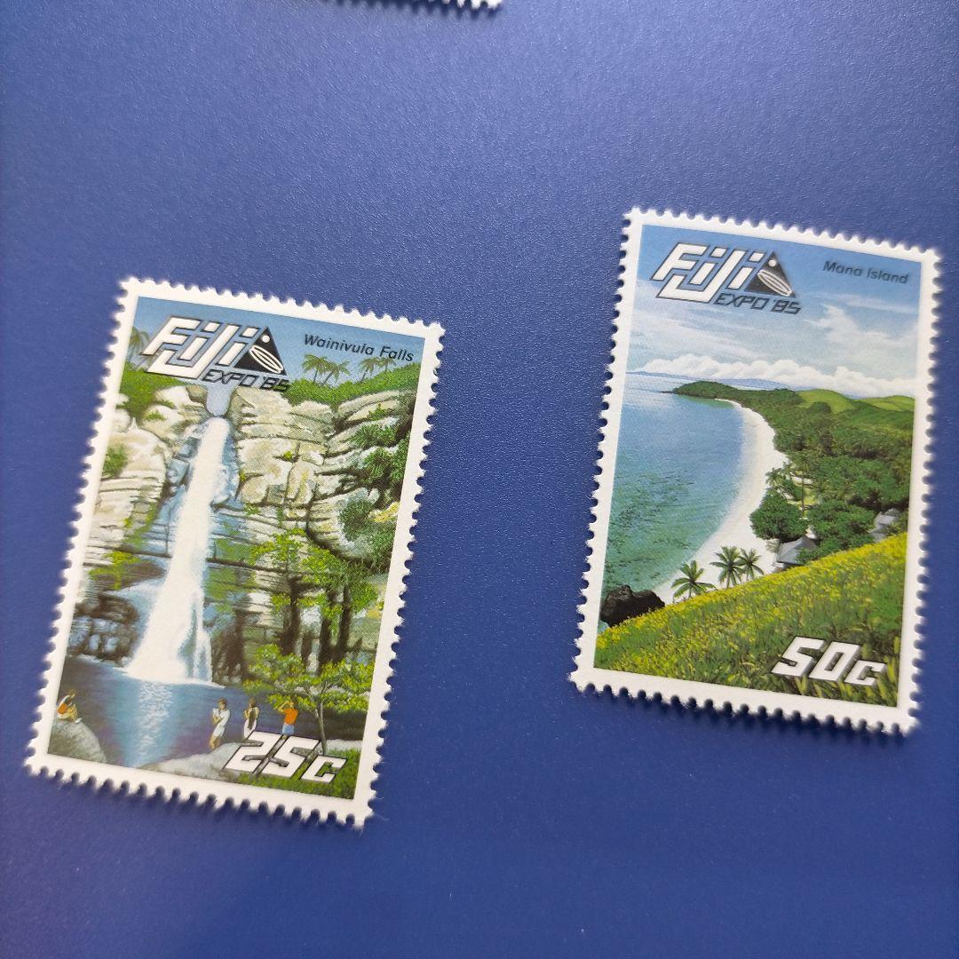 3324 外国切手 フィジー 1985年 EXPO日本万国博覧会  4種完