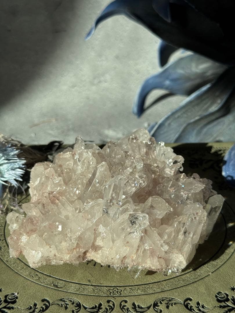 美しすぎる　ピンクレムリアンクラスター　コロンビア　ピンク　レムリアン