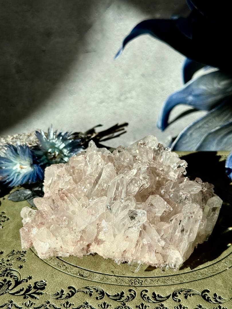 美しすぎる　ピンクレムリアンクラスター　コロンビア　ピンク　レムリアン