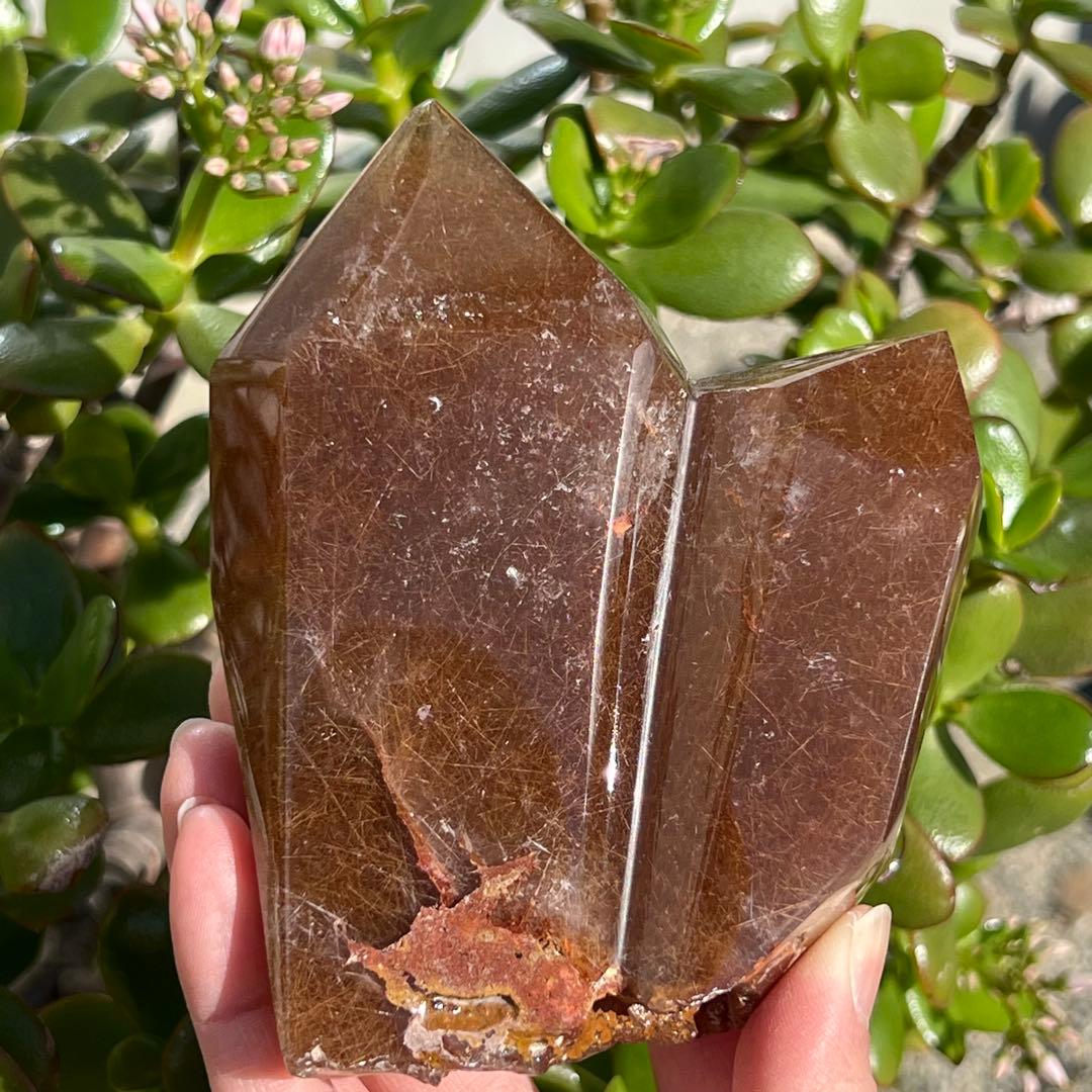 【専用】ルチルクォーツ ダブルポイント 水晶 針水晶 六角柱 天然石