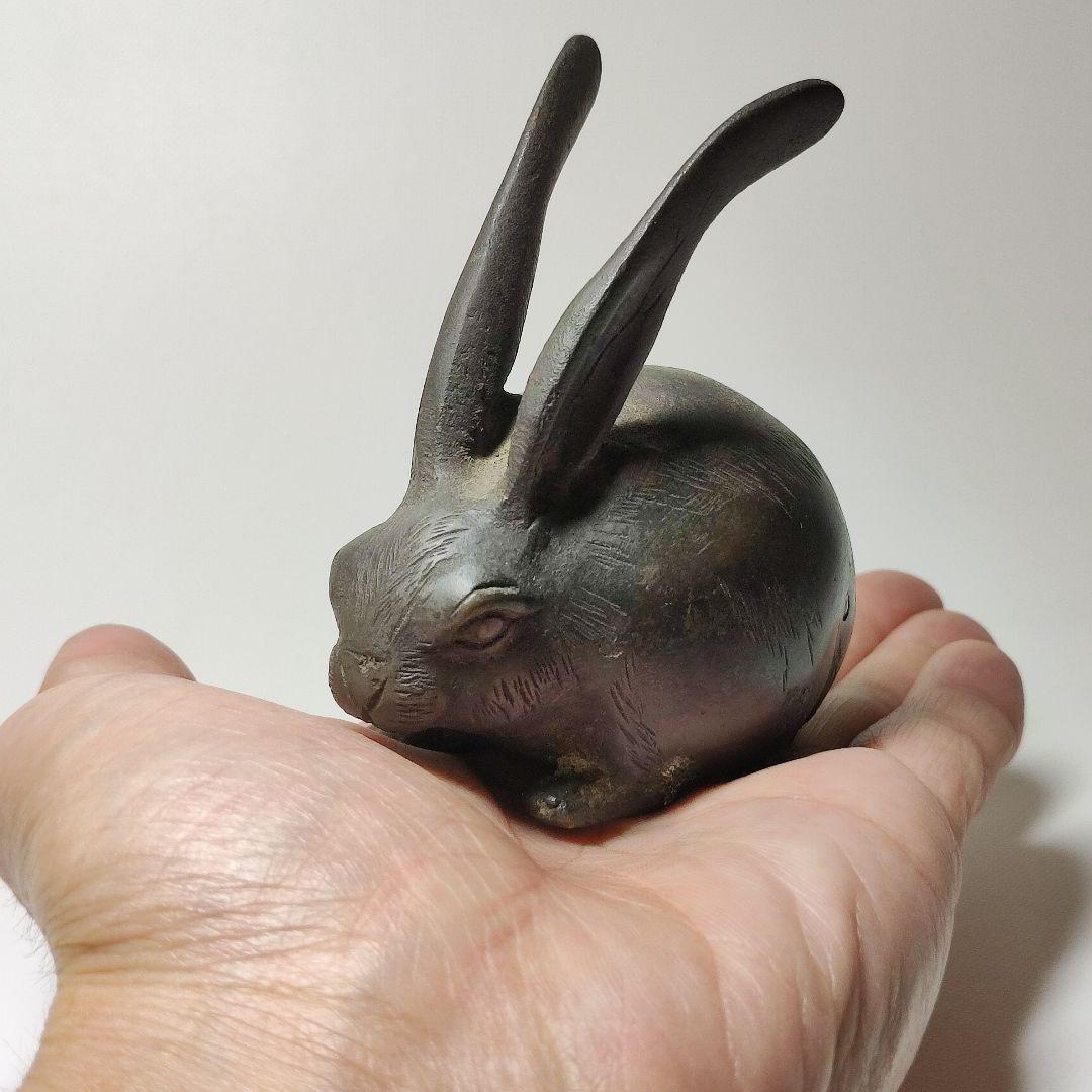 古銅 長耳兎置物 江戸時代 - メルカリ