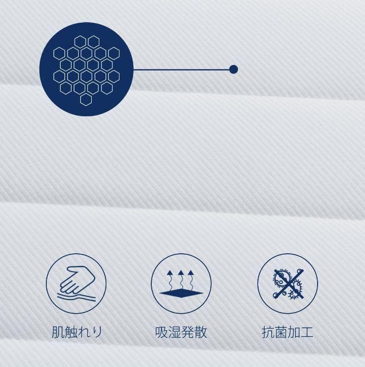 極厚22cm＆450個ものポケットコイルを並行配列❣極上の寝心地♪❤マットレス