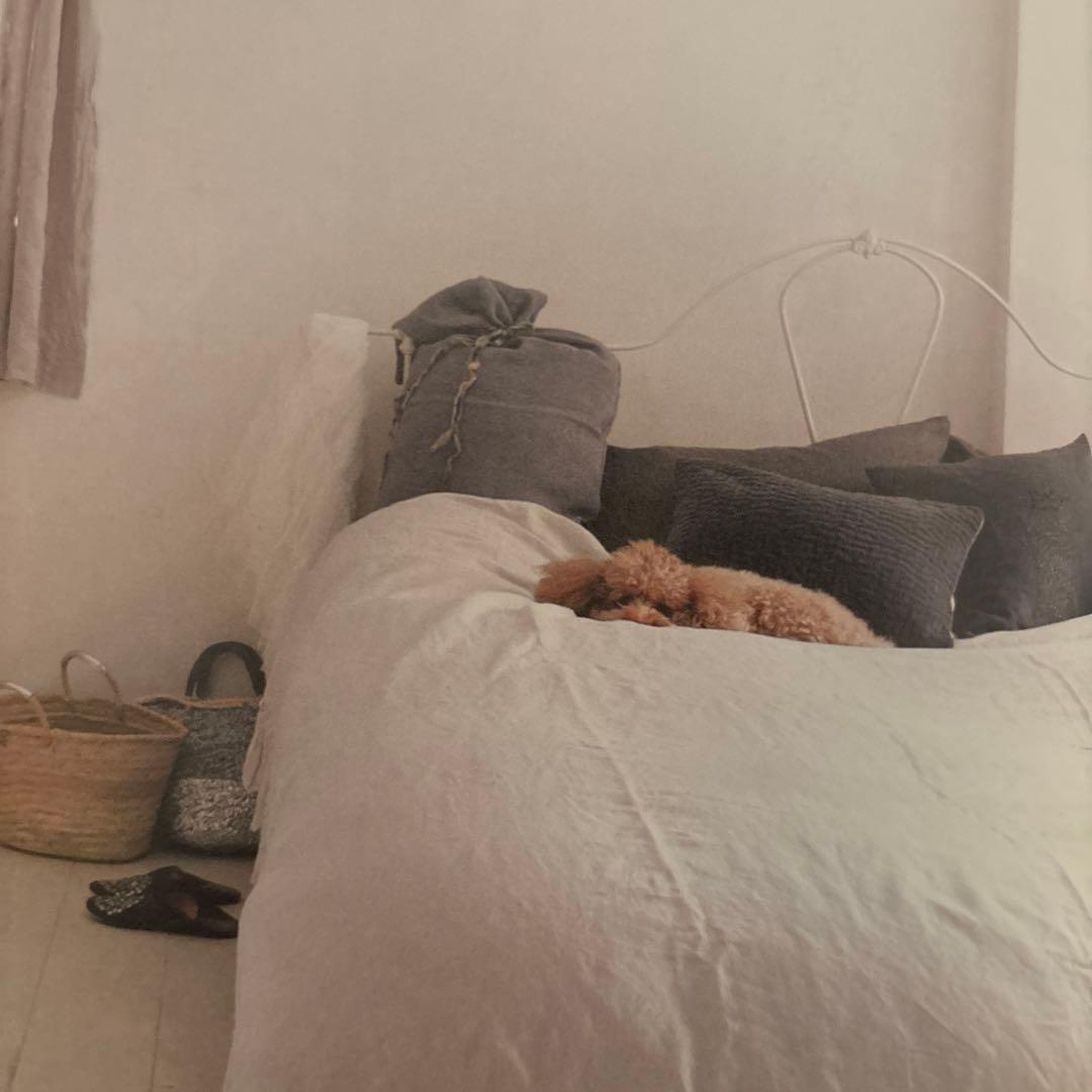 フランスアンティークリネンクッションカバー　枕カバー　リネン