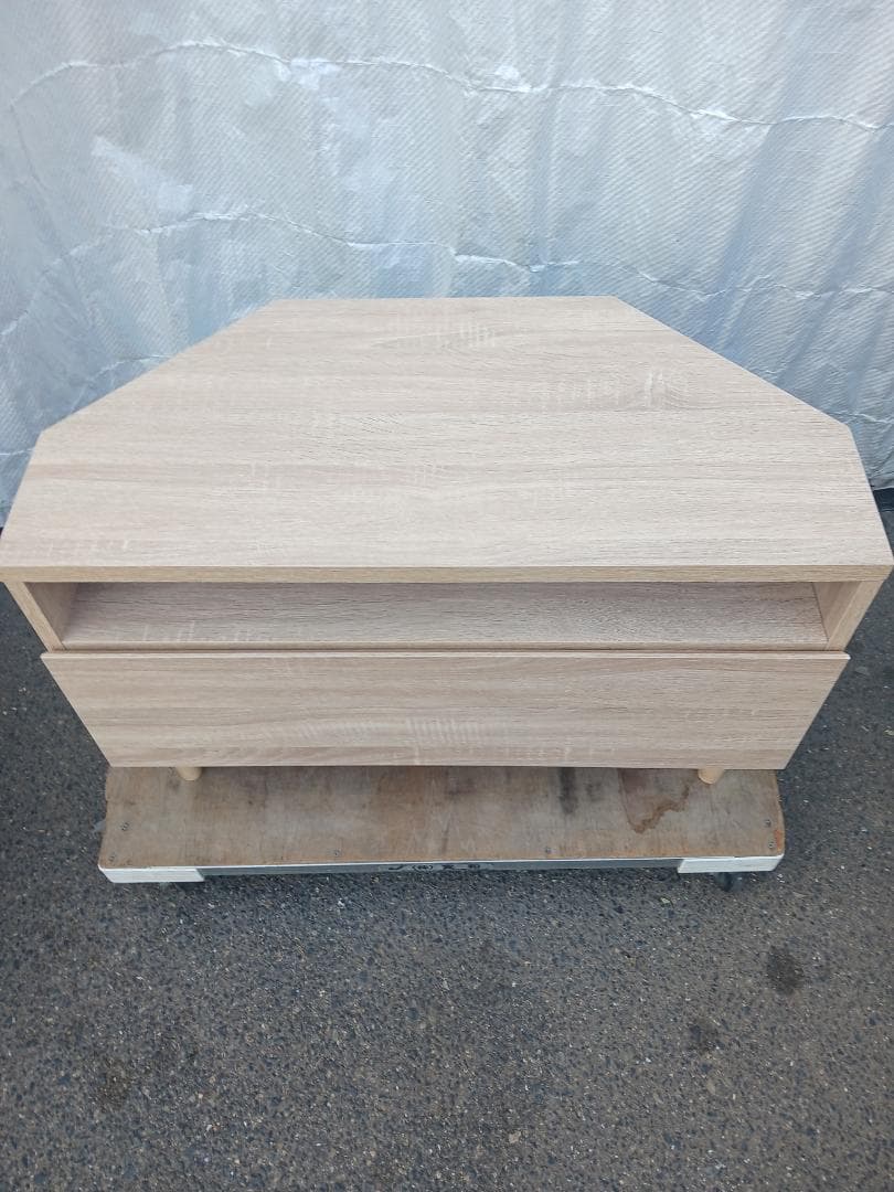 ナチュラルウッド テレビ台 超美品 二段収納付！幅80cm