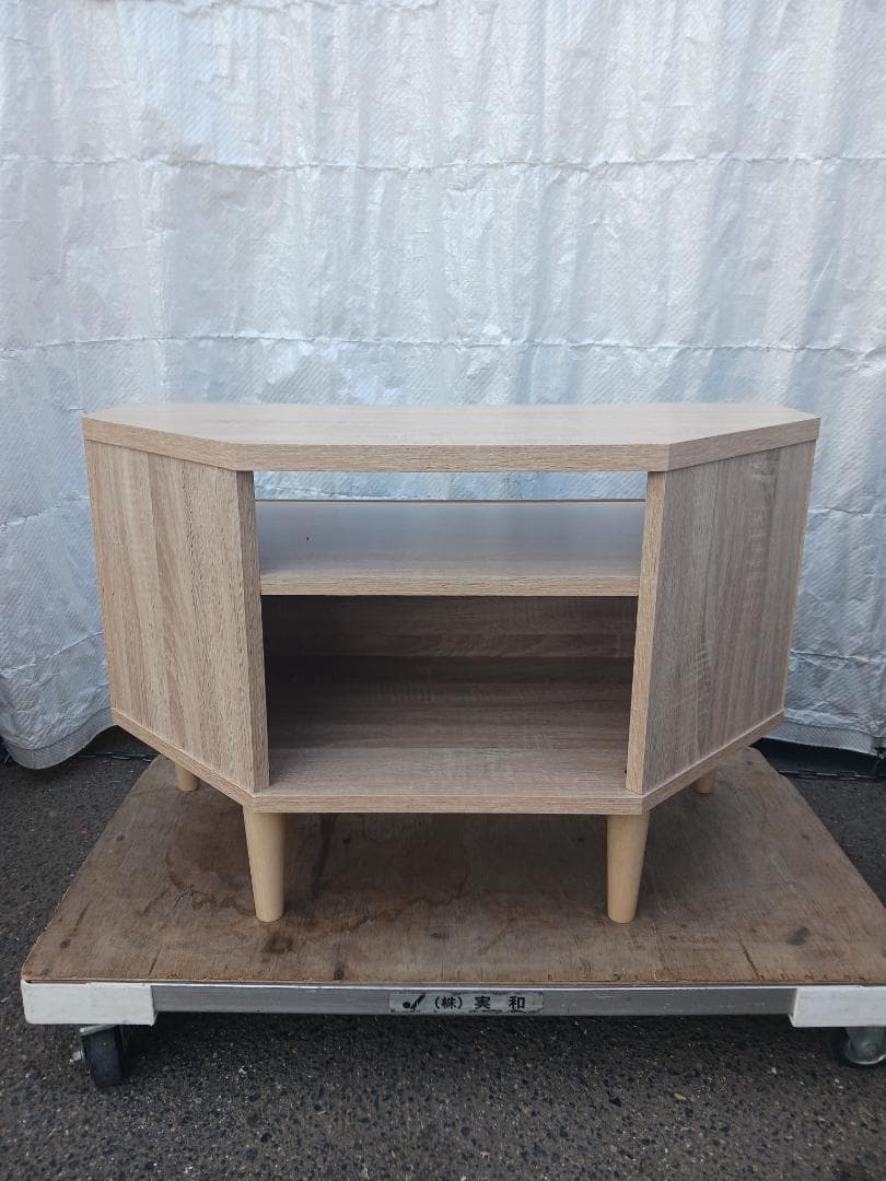 ナチュラルウッド テレビ台 超美品 二段収納付！幅80cm