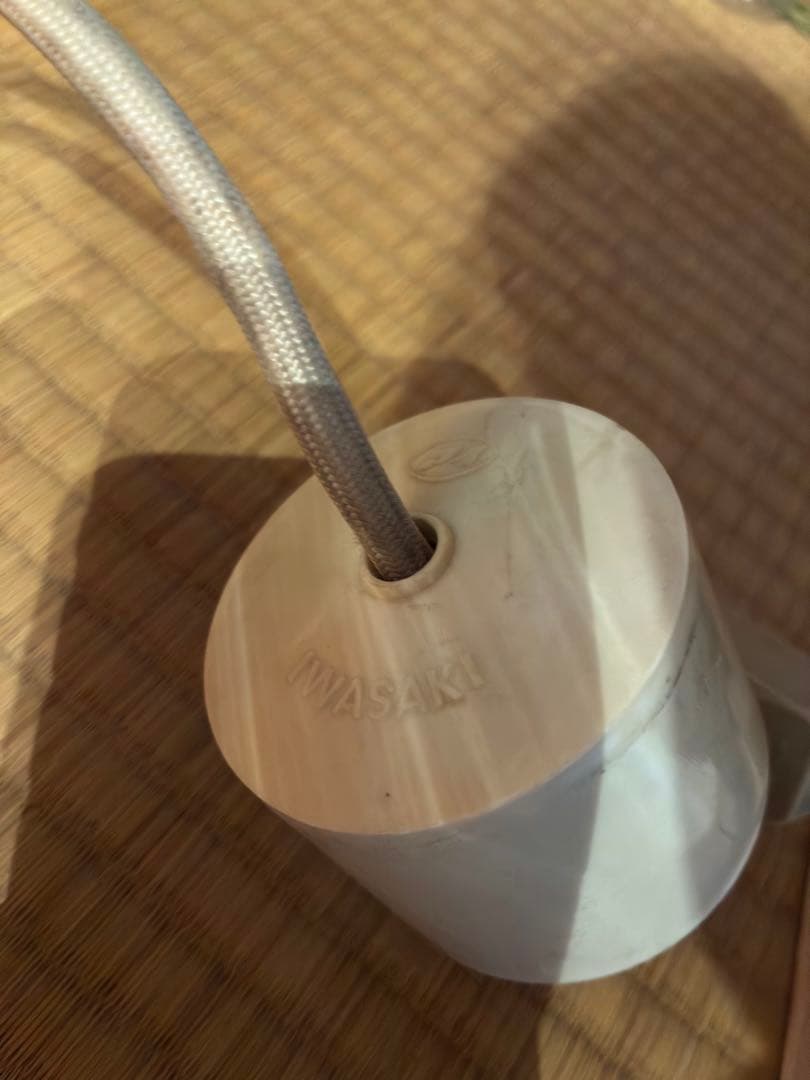 オレンジ　レトロ　ストライプ　ガラスペンダントライト