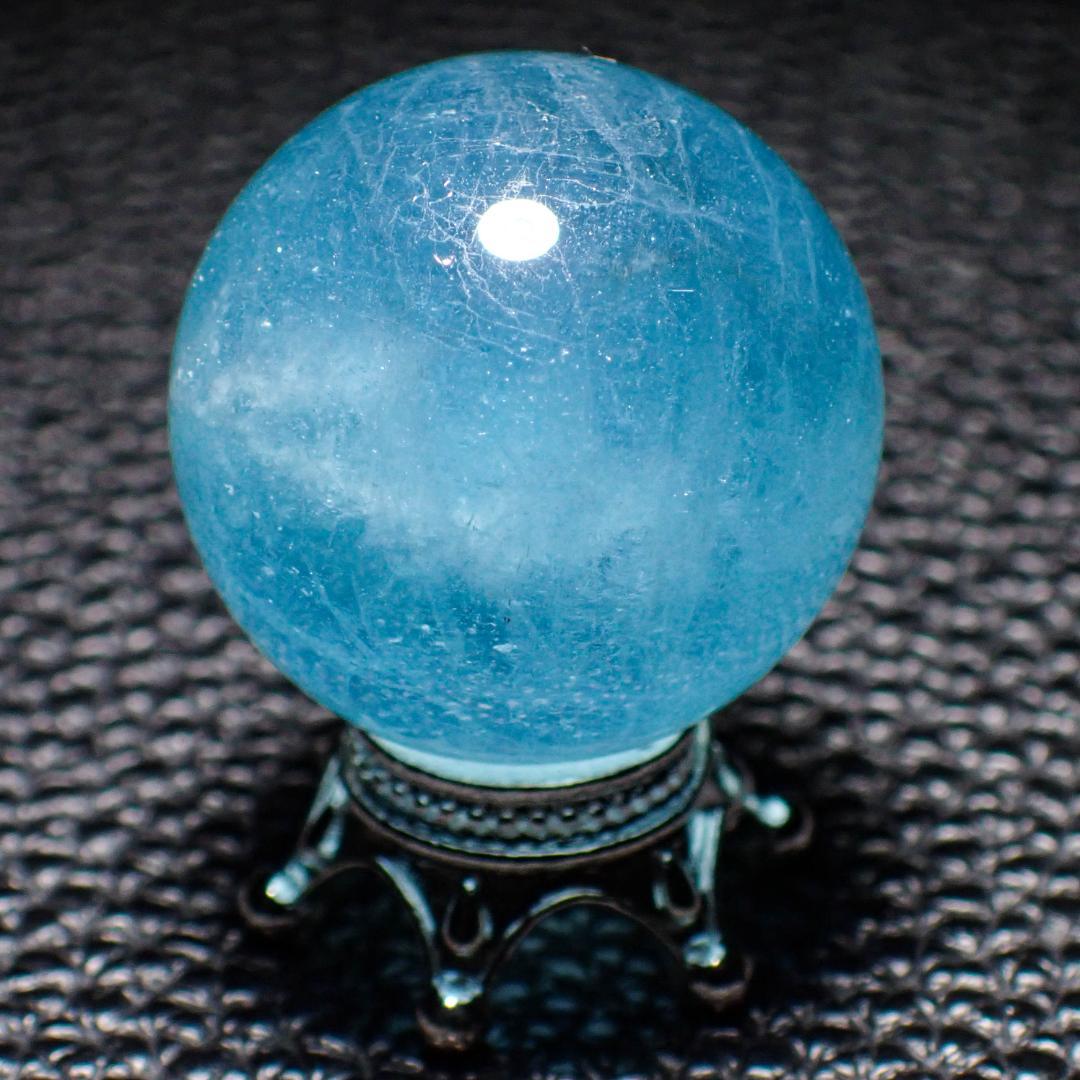 アクアマリン 水晶玉 スフィア 2 原石 結晶 丸玉 パワーストーン 天然石