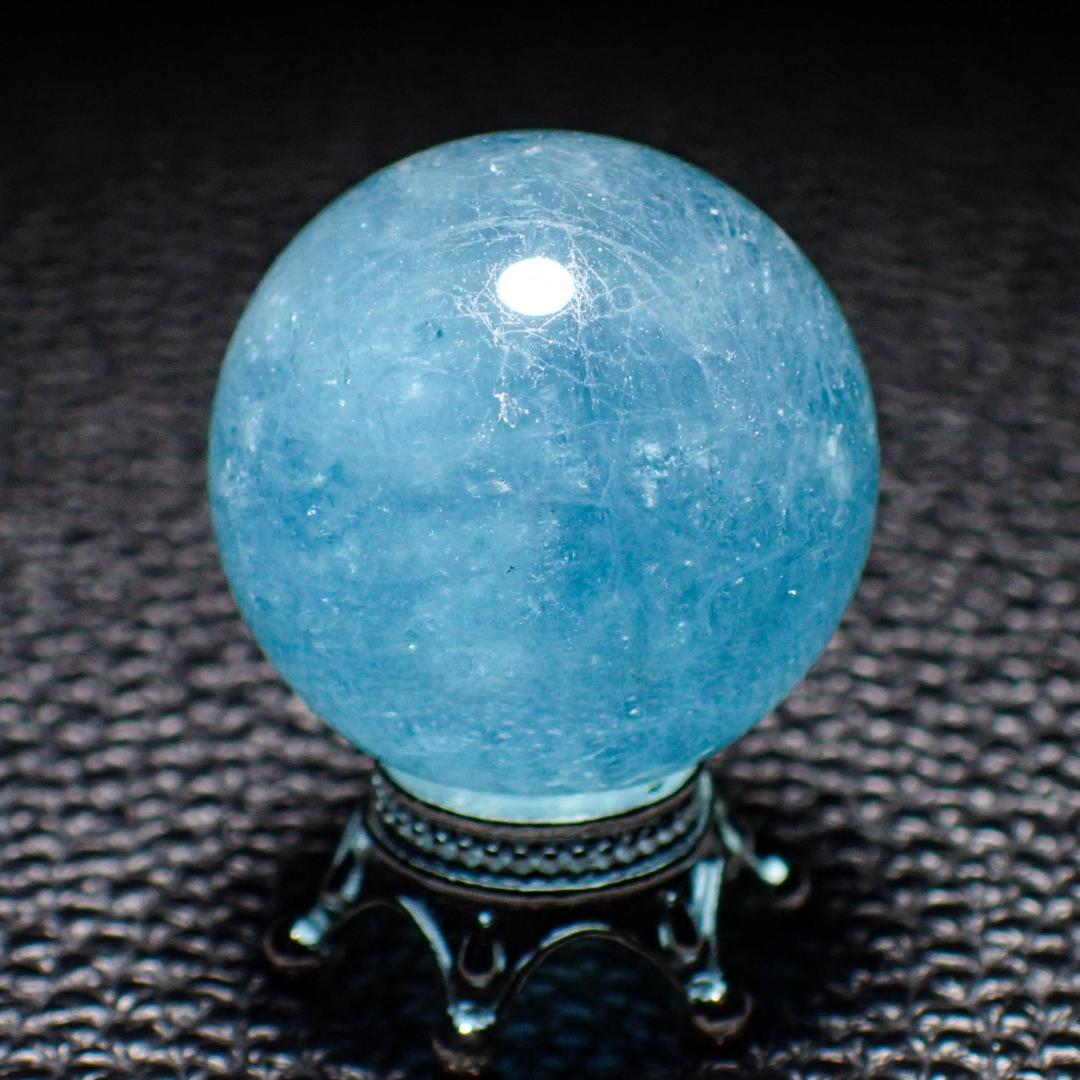 アクアマリン 水晶玉 スフィア 2 原石 結晶 丸玉 パワーストーン 天然石