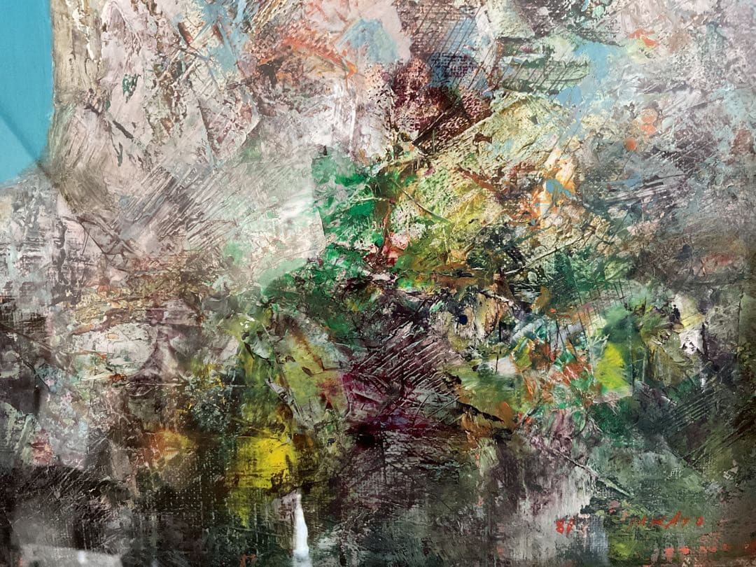 1984年「M. KATO」スペイン アルカサル城 油彩画(F4カンバス)真作