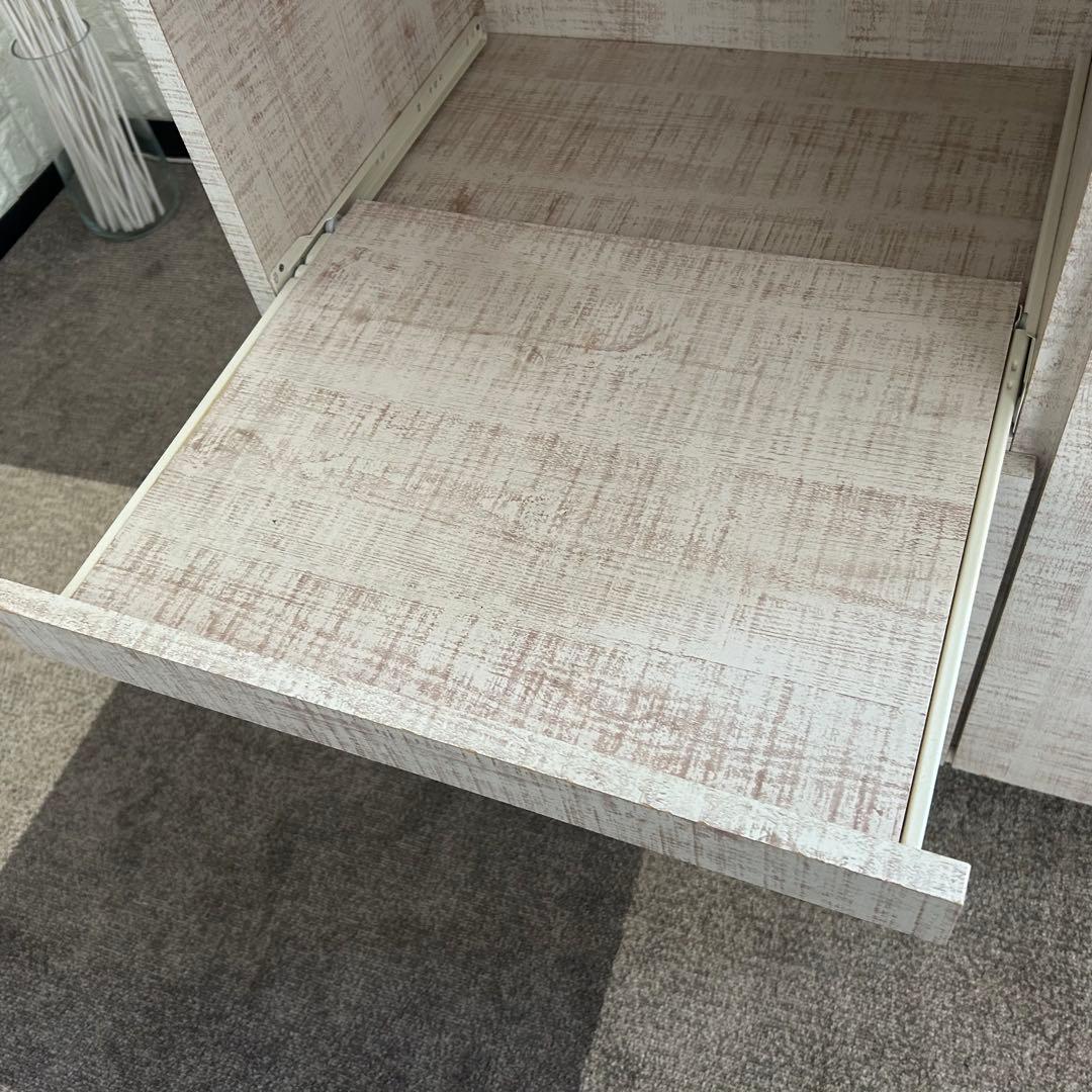 都内23区送料無料❗️ 大川家具　アンティークホワイト　キッチンボード✨