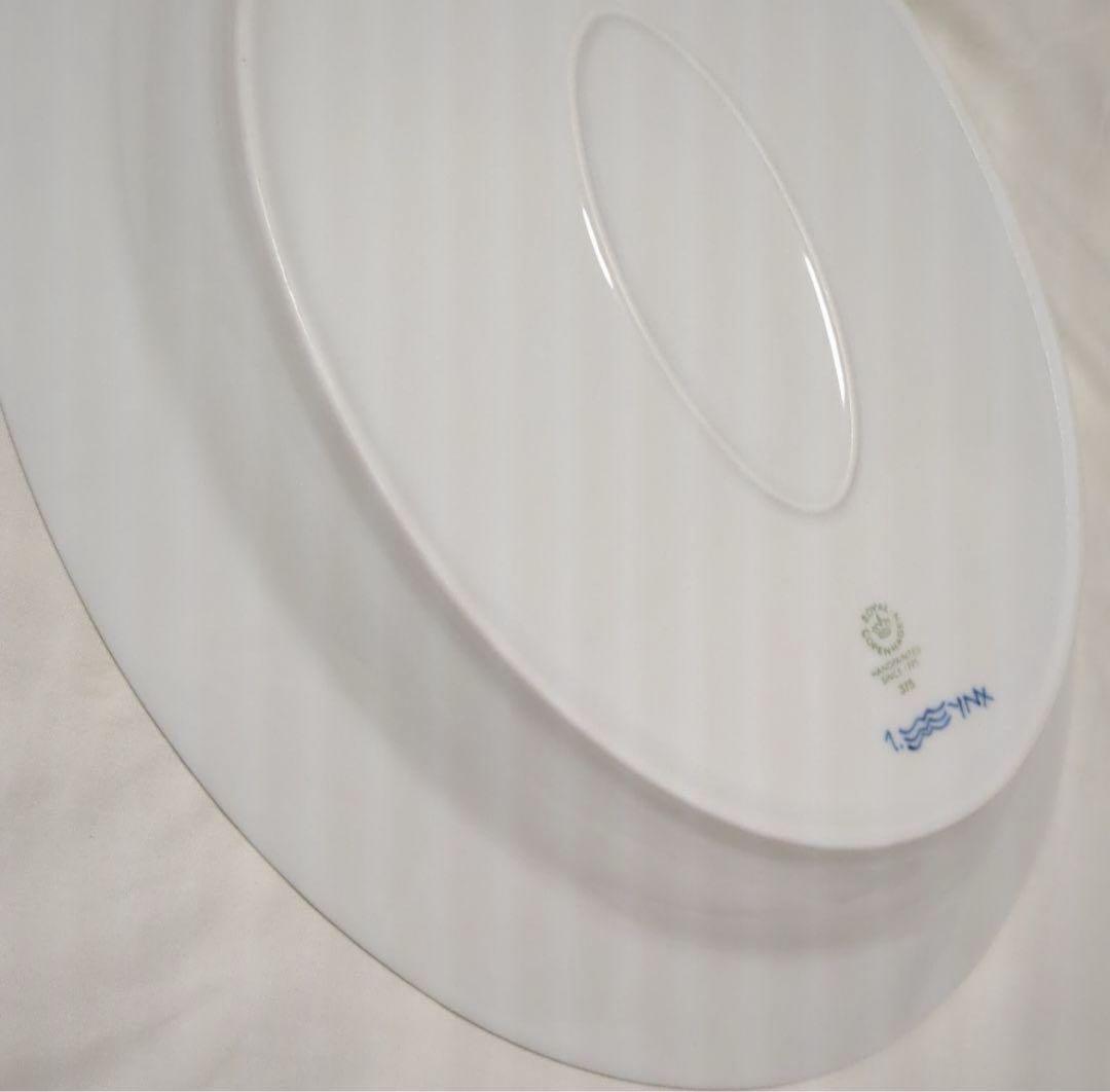 ブルーフルーテッド プレイン オーバルディッシュ 36.5cm