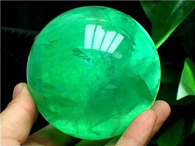 「在庫処分」82mmAAA級天然フローライト蛍石丸玉B85F1/211F06D