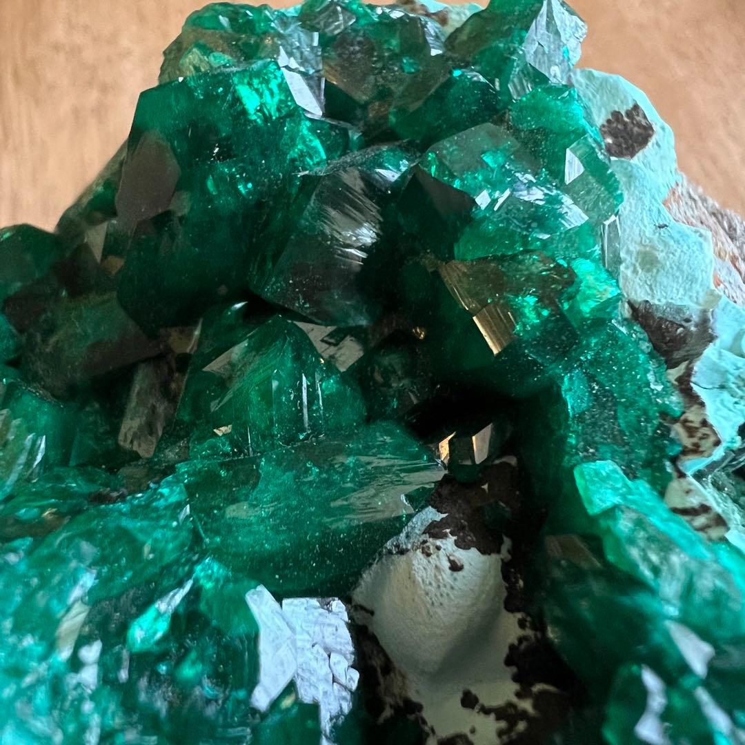 ハイクオリティ ダイオプテーズ クリソコラ 共生 鉱物 標本 原石