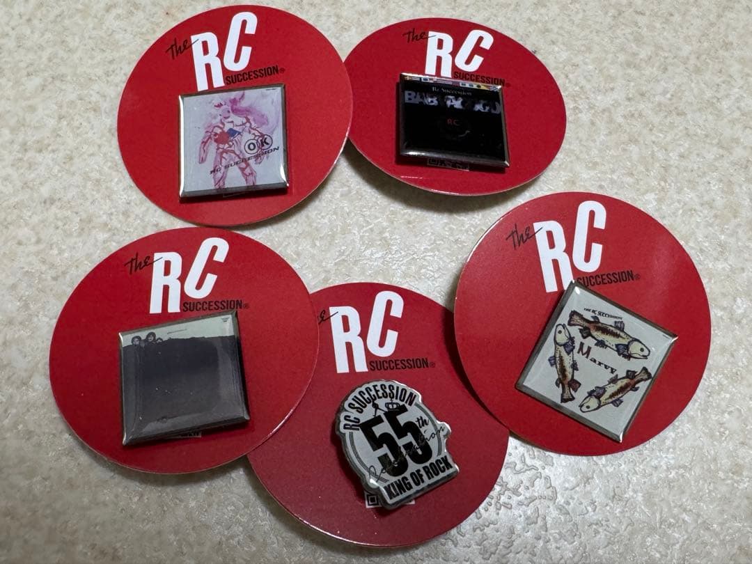 RCサクセション 忌野清志郎 ピンズコレクション 新品 5種類セット