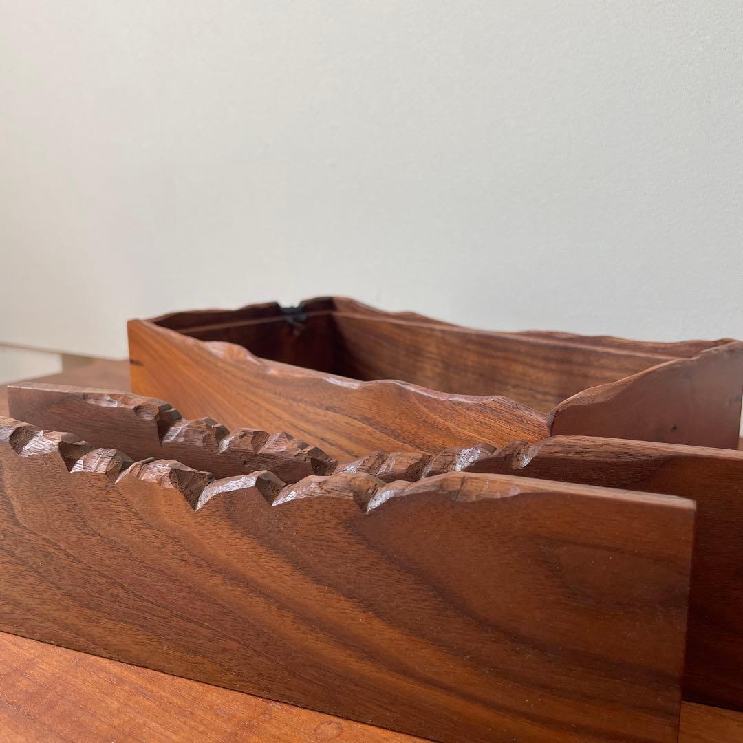 ウォールナット　ティッシュボックス