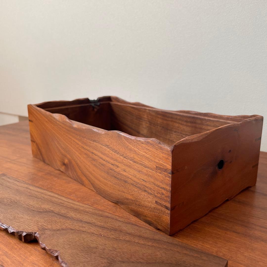 ウォールナット　ティッシュボックス