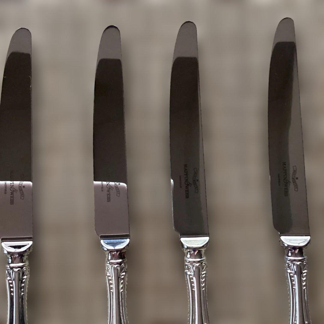 MAPPIN&WEBBシルバープレート製デザートナイフ4本セット》カトラリー