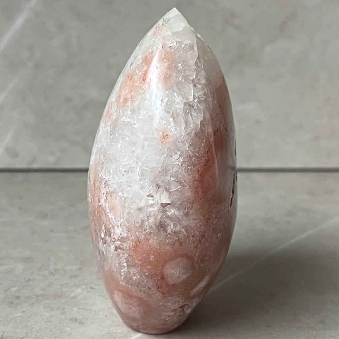 ピンクアメジスト　フラワーアゲート　共生　フリーフォーム　天然石