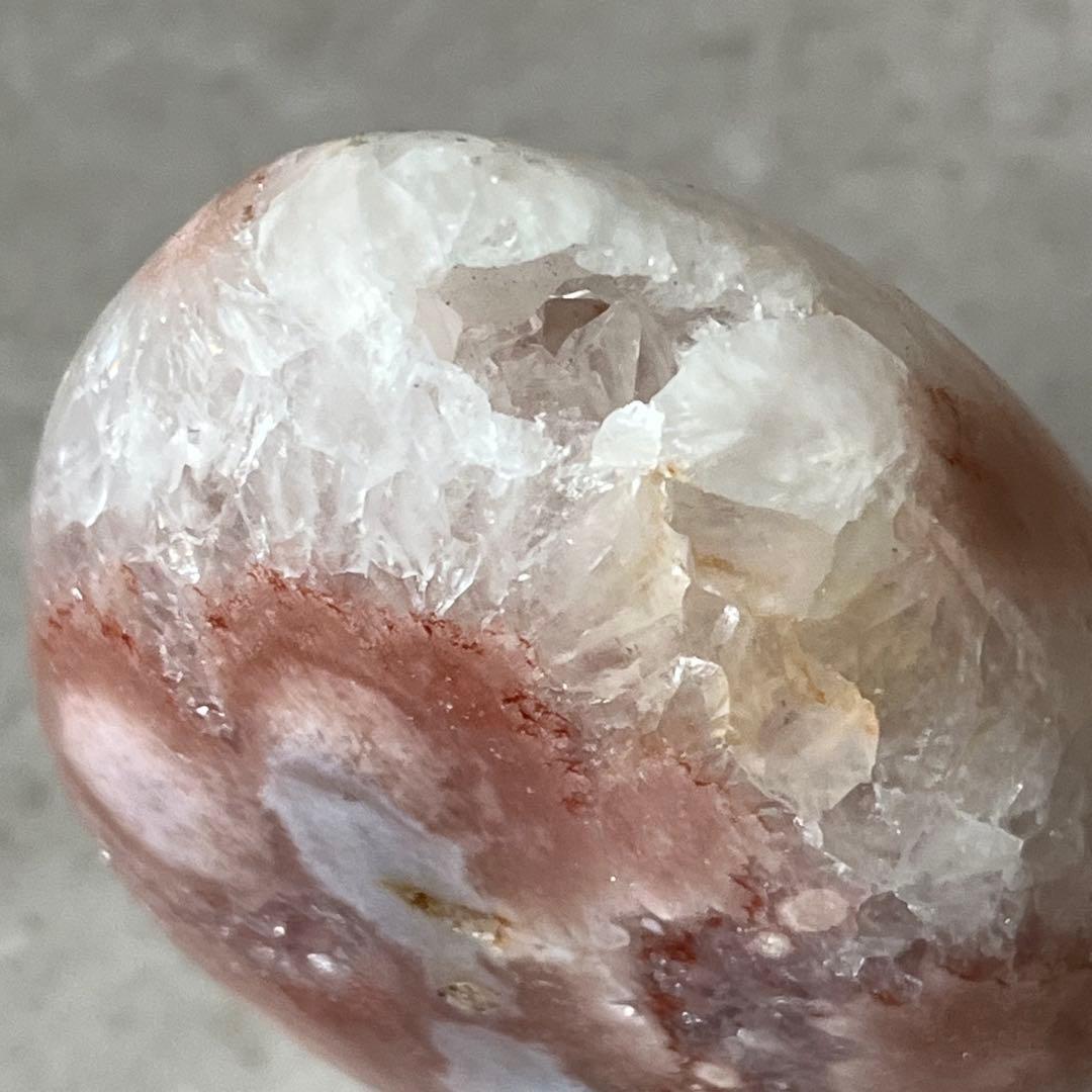 ピンクアメジスト　フラワーアゲート　共生　フリーフォーム　天然石