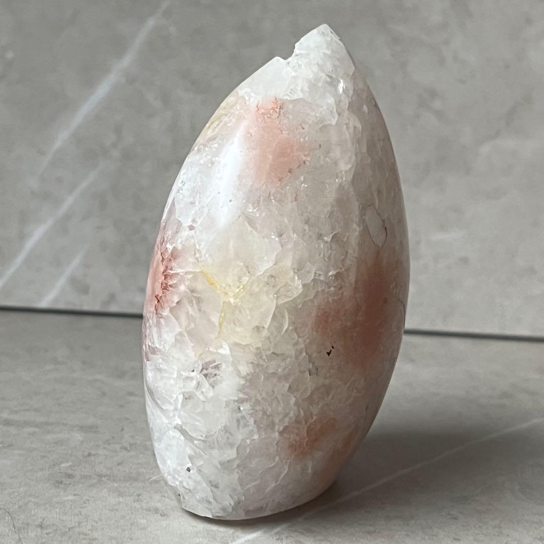 ピンクアメジスト　フラワーアゲート　共生　フリーフォーム　天然石