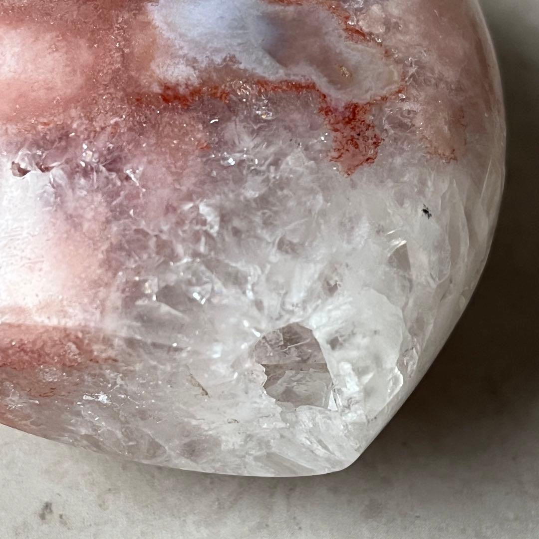 ピンクアメジスト　フラワーアゲート　共生　フリーフォーム　天然石