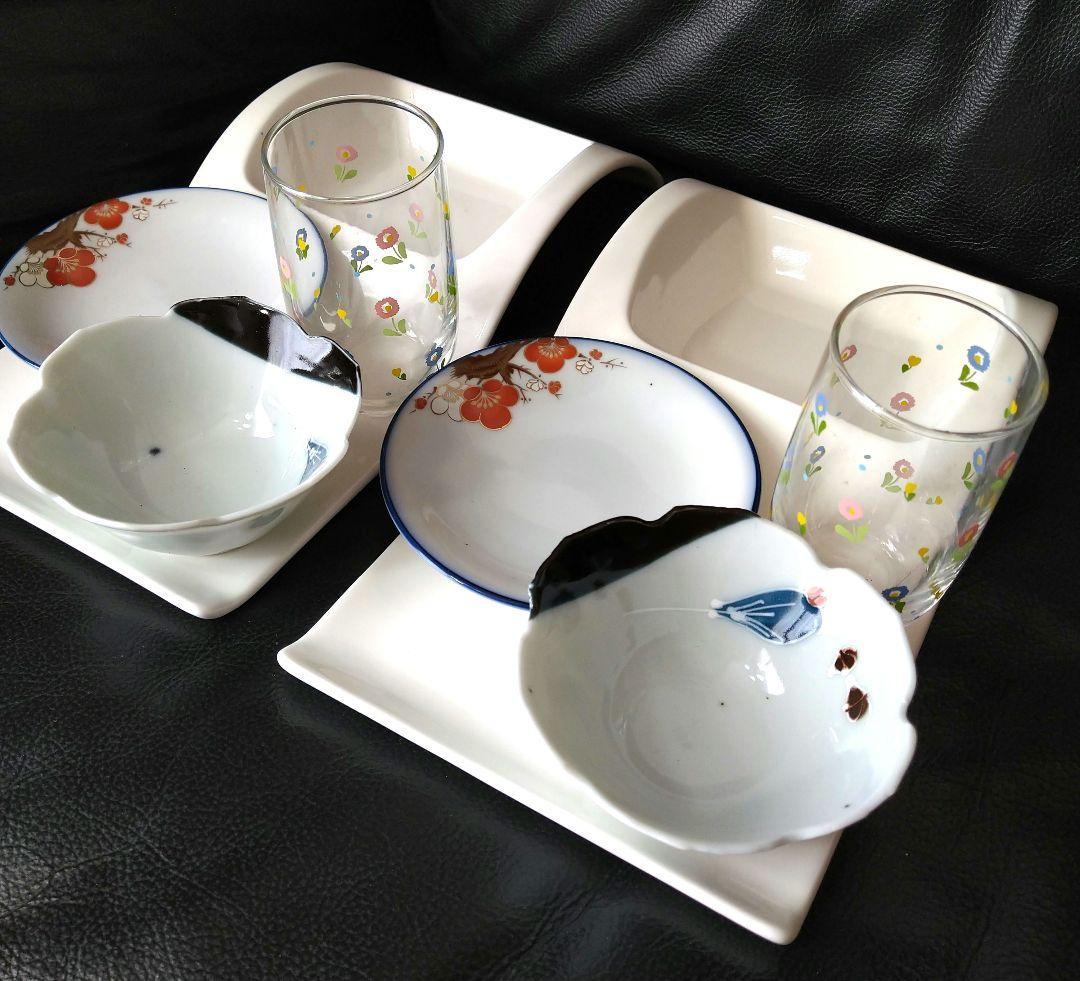 ♥豪華に演出４種類・２ステージウェーブ【ディスプレイホワイトデザイン長皿盛】３組