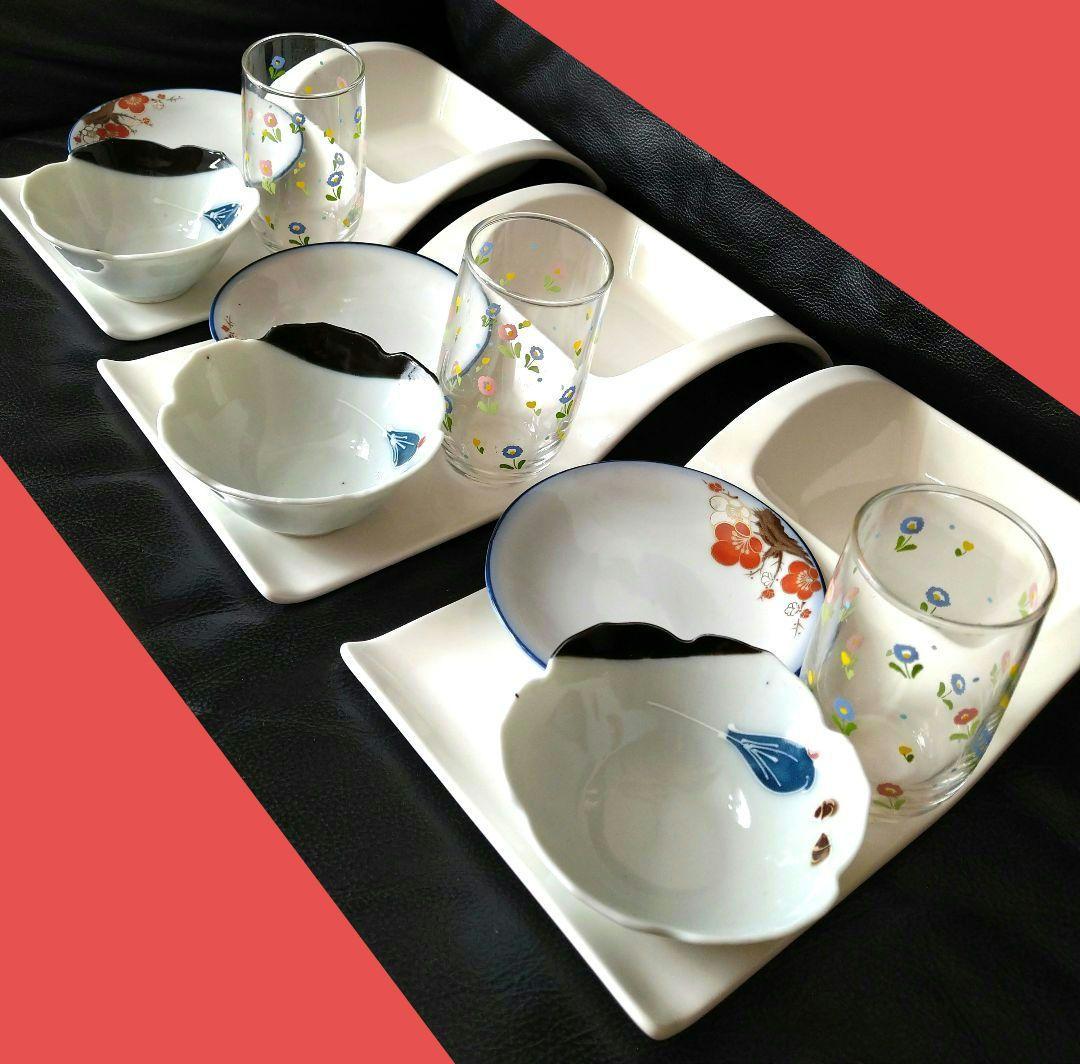 ♥豪華に演出４種類・２ステージウェーブ【ディスプレイホワイトデザイン長皿盛】３組