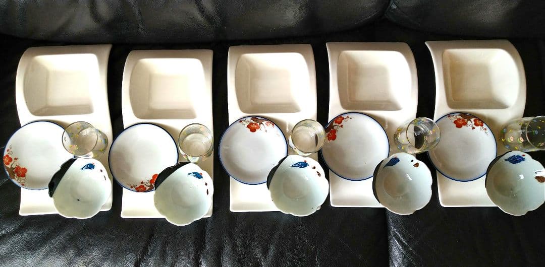 ♥豪華に演出４種類・２ステージウェーブ【ディスプレイホワイトデザイン長皿盛】３組