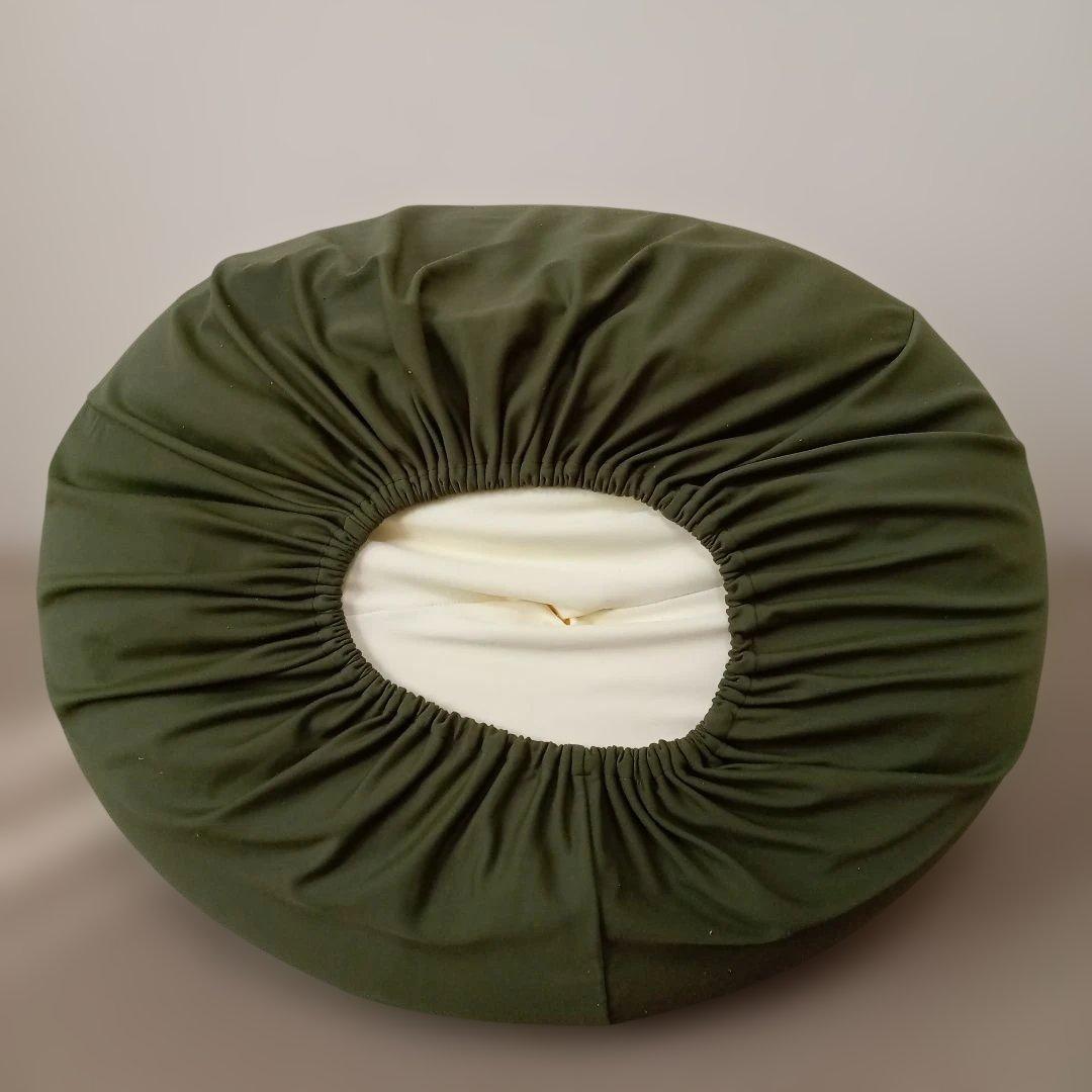 ヒコ様 ビーズソファ オリーブグリーン 王様の腰掛け １個