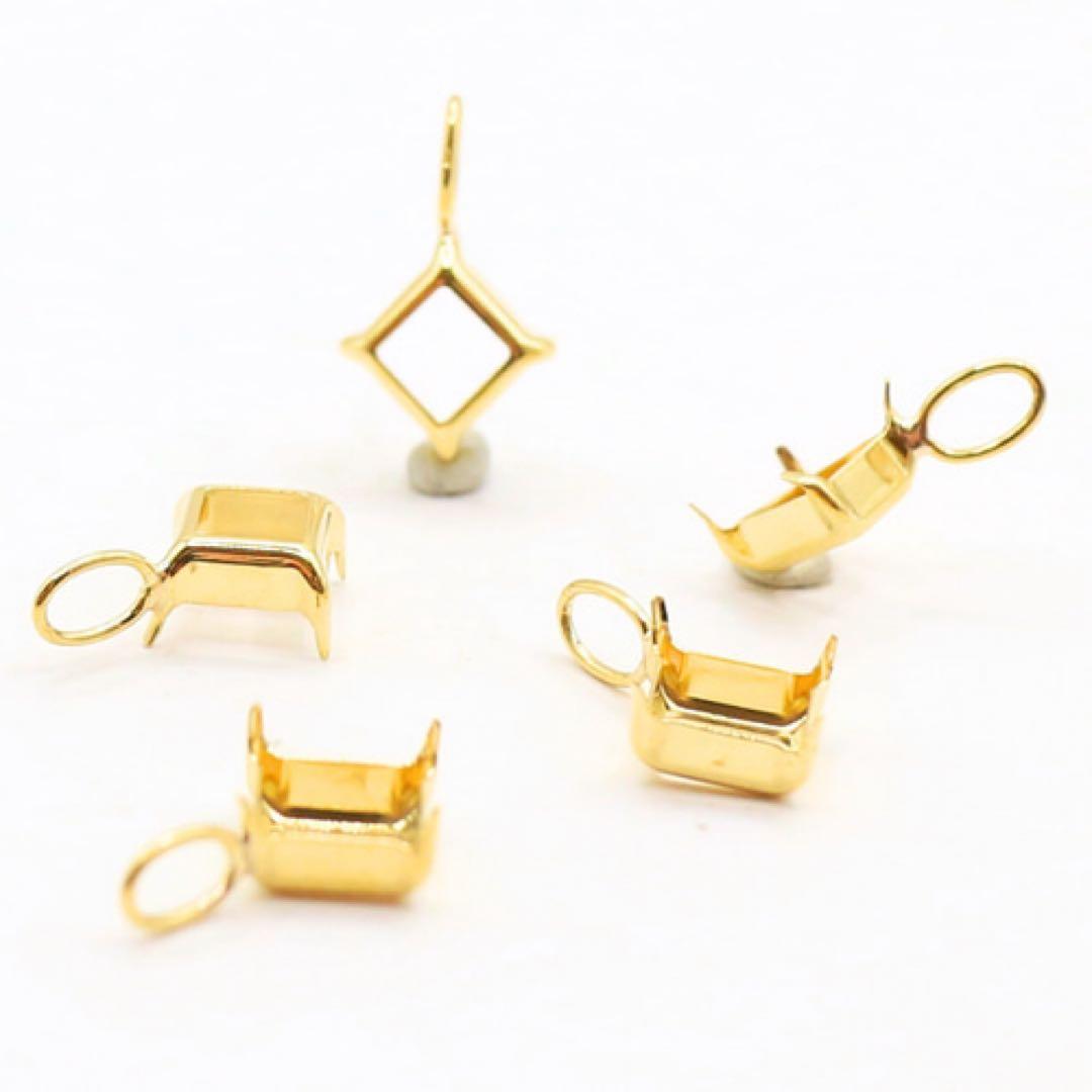 AG-K18-213　K18 ゴールド 空枠 SQ 6㎜