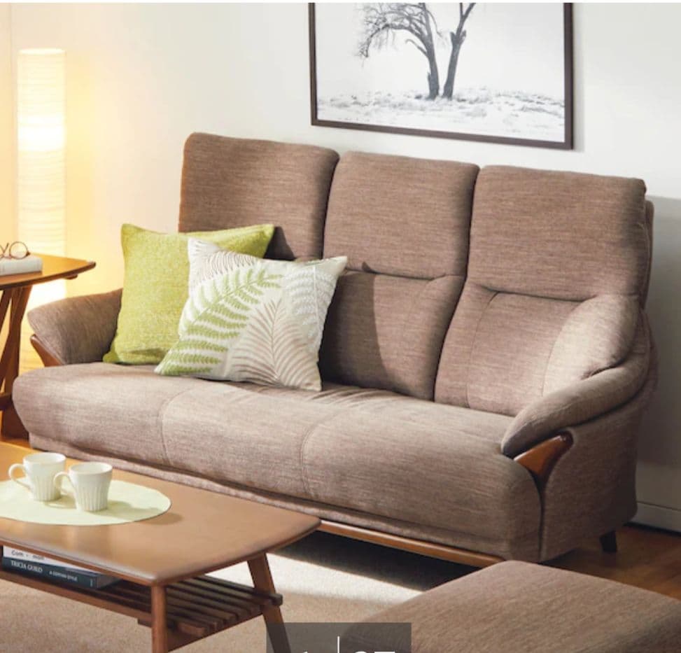 直接引き取り限定✩ニトリ✩美品3人掛け布張りソファ