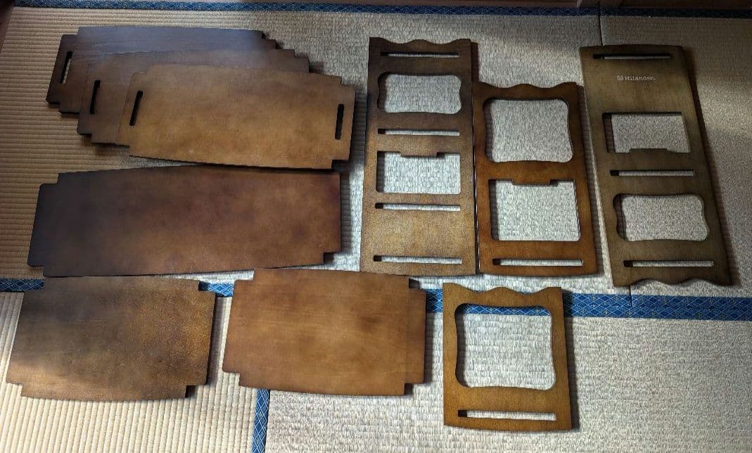 即発送★Hilanderハイランダーウッド3段ラック 木製シェルフ