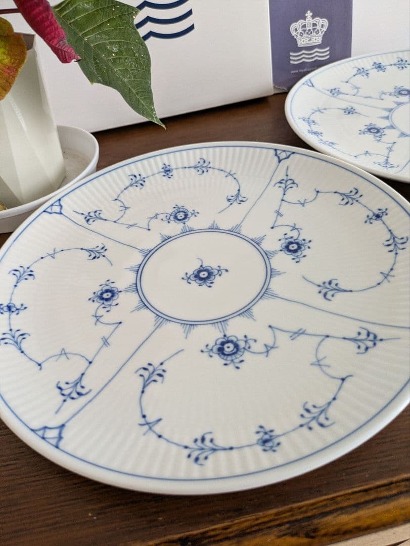 ロイヤルコペンハーゲン　ブルーフルーテッドプレイン クーププレート 23 2枚