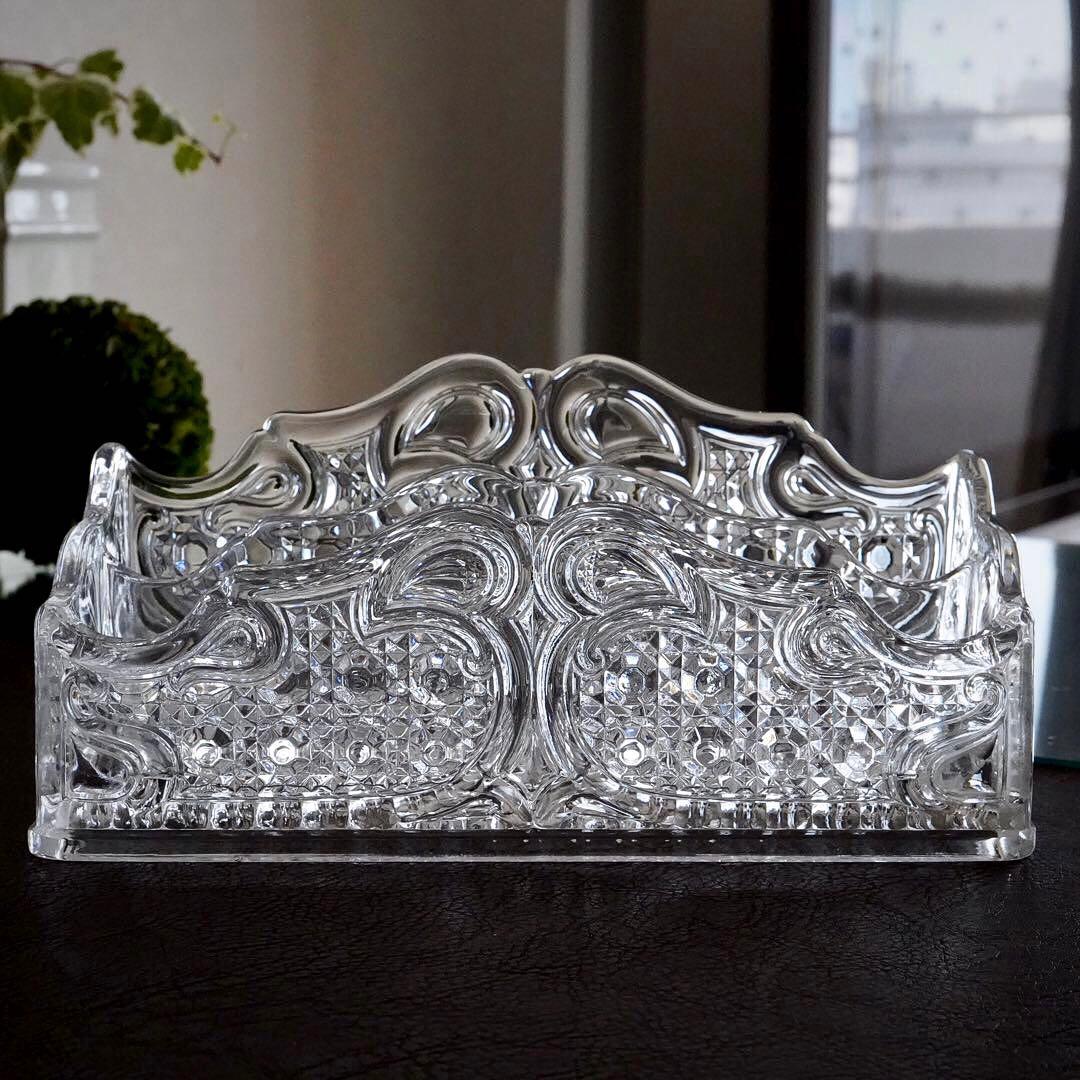 極希少オールドバカラ ディアマン・ピエーリー クリスタル ブックスタンド/ラック