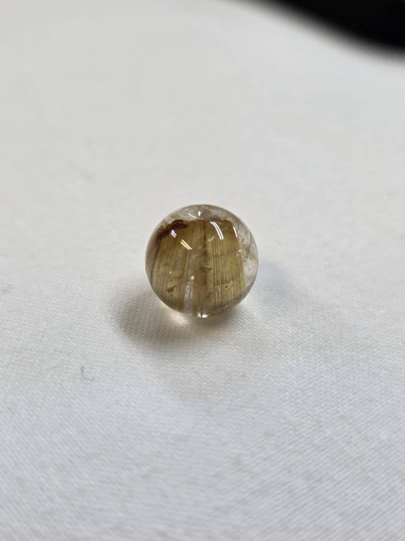 【最高品質・金針】天然ゴールドルチルクォーツ 11mm（ストーンマーケット購入）