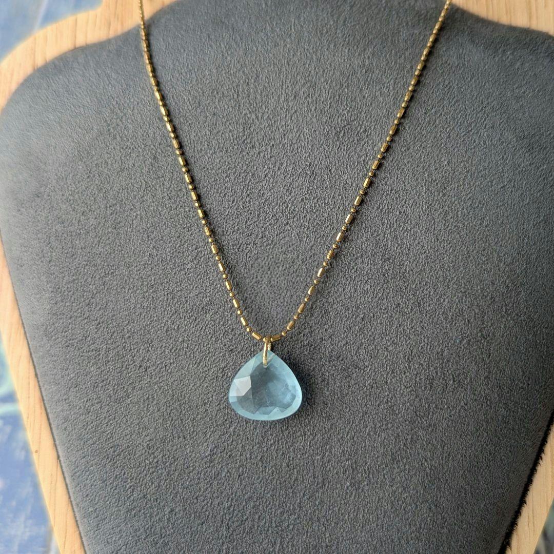 ♢綿菓子♢K18 アクアマリン5.53ct チャ―ム ペンダントトップ