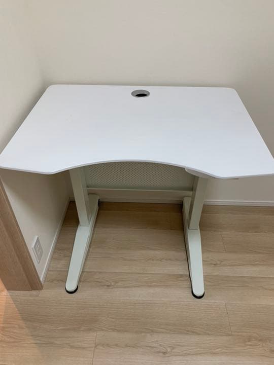 昇降デスク　木製 ホワイト