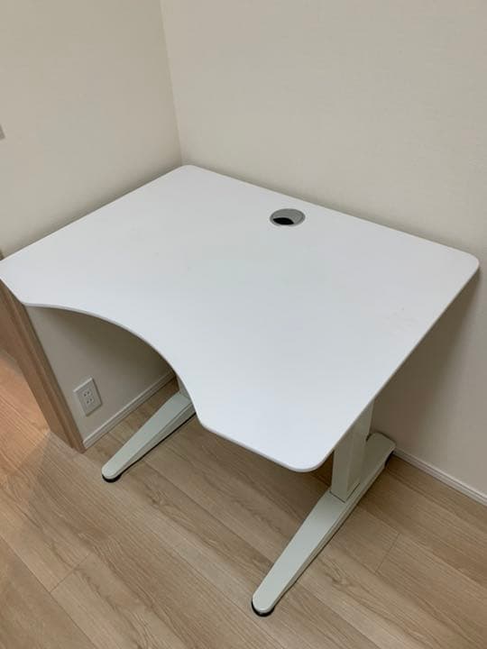 昇降デスク　木製 ホワイト