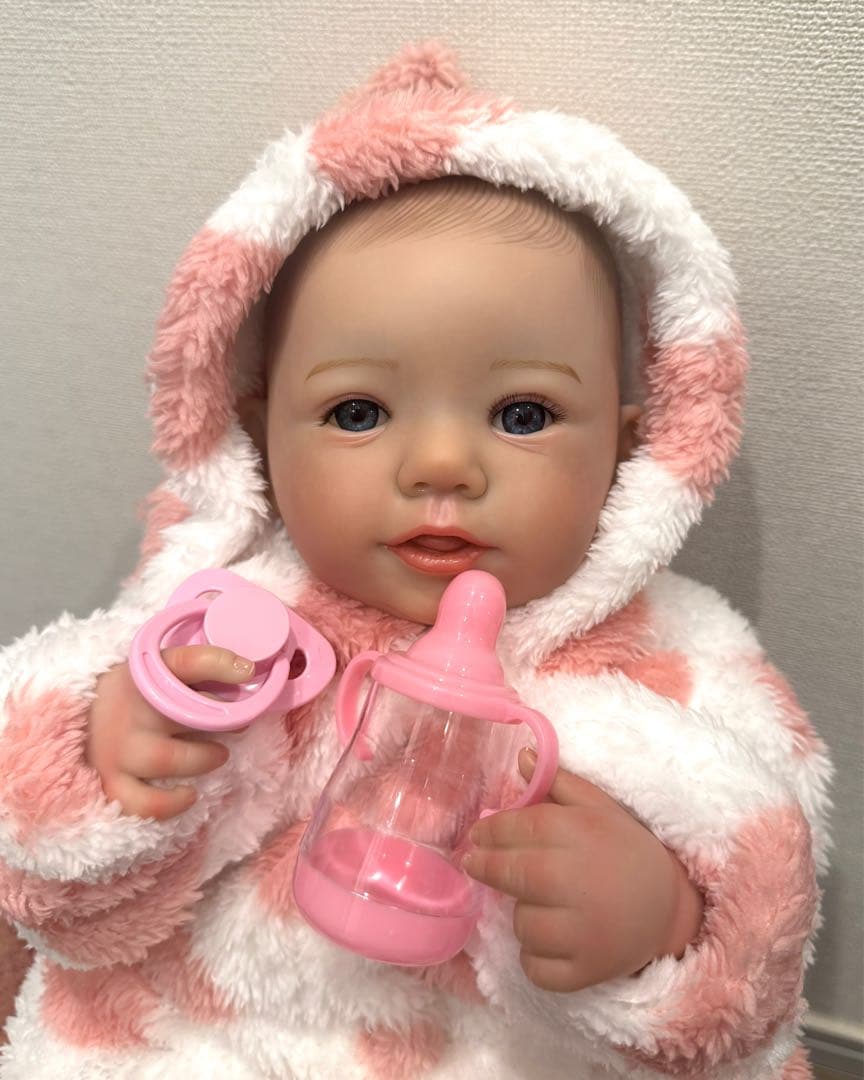 ★新品★リボーンドール フルボディーつぶらな瞳の女の子48cm