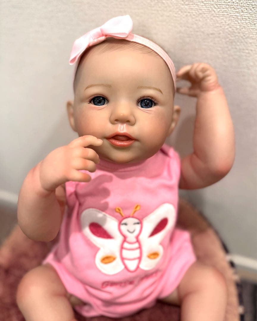 ★新品★リボーンドール フルボディーつぶらな瞳の女の子48cm