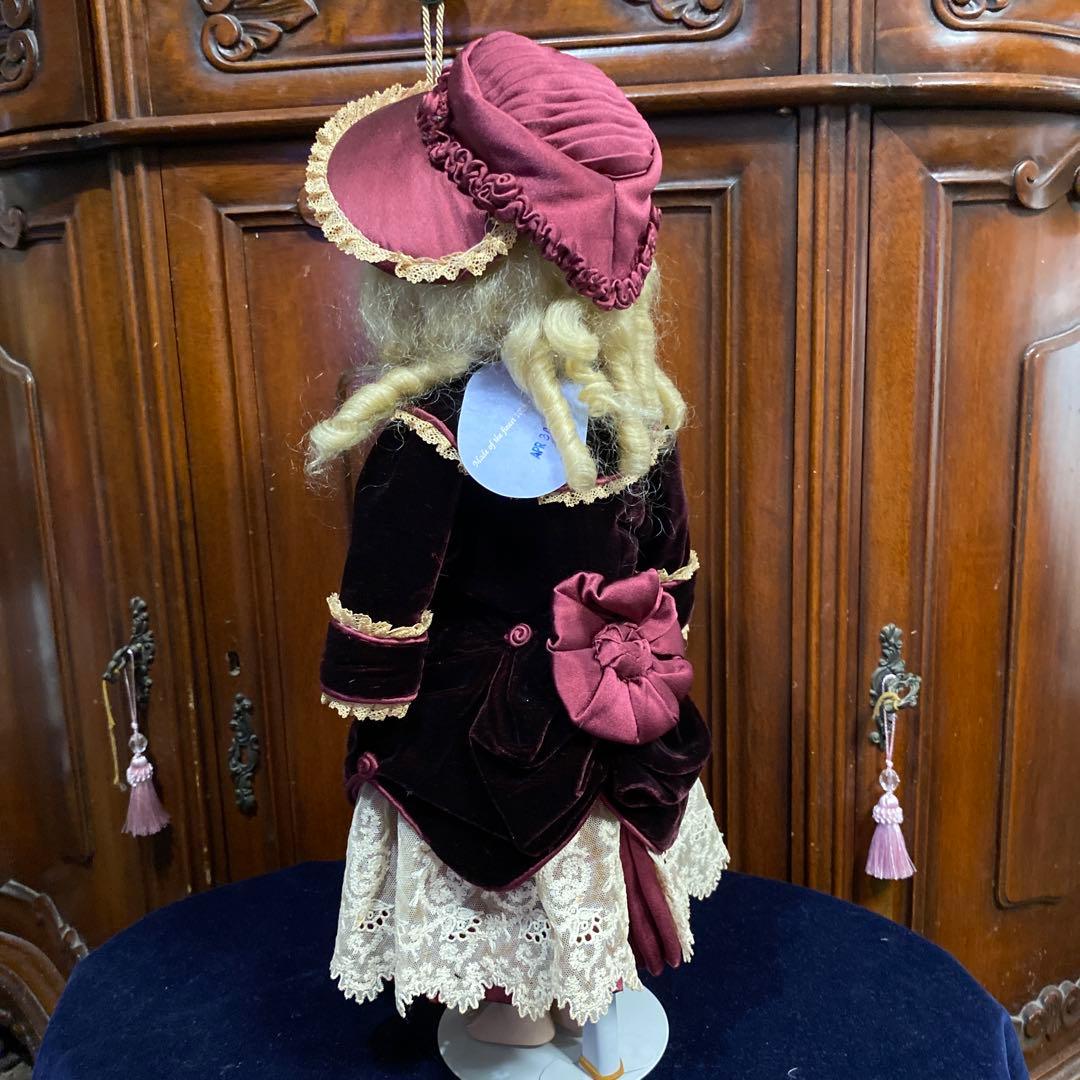 ハンドメイドFB14号シルクドレス、シルクベルベット、ボルドー